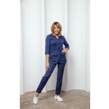 EL802 3 4 Тевия Темно-синий 542 Куртка Ж