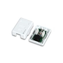 Розетка настенная KRAULER 1 порт RJ-45(8P8C) кат.5e 110 IDC