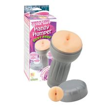 Мастурбатор-анус в серой колбе Handy Humper Silky Anus с вибрацией (64758)