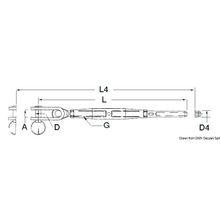 Osculati Turnbuckle w. articulated jaw AISI 316 20 mm, 07.202.20