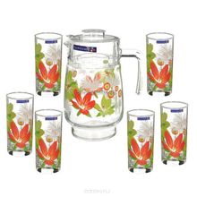 Набор для воды Luminarc POP FLOWERS ПОП ФЛАУЭРС GREEN D3184 (7 предметов)