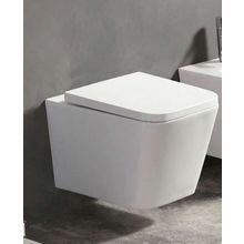 AZ-2216 Azario подвесной безободковый унитаз с сидением микролифт ультра-тонкое 505*350*345 мм.