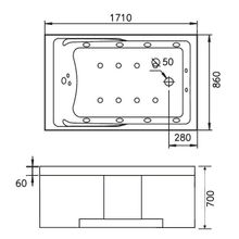 Акриловая ванна Gemy G9066 II O R