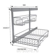 Выдвижная система Pelly Easy Basket с двумя корзинами 125 мм и 225 мм (7832)