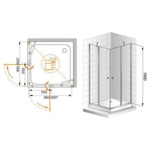 Душевой уголок Cezares Elena A22 (90x90) текстурное стекло