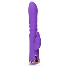 EDC Фиолетовый вибратор-кролик The Queen Thrusting Vibrator - 29 см. (фиолетовый)