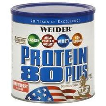 Протеин Weider Protein 80+ (клубника) 750 г