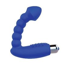 Bior toys Синий массажер простаты с вибрацией - 10 см. (синий)