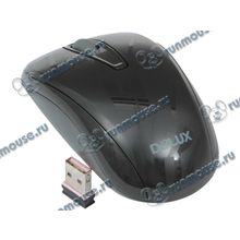 Оптическая мышь Delux "DLM-107GX+G07UF", беспров., 2кн.+скр., черный (USB) (ret) [135114]