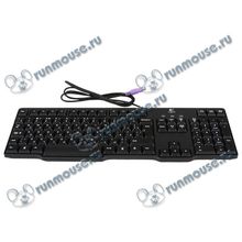 Клавиатура Logitech "K100 Keyboard", 105кн., водостойкая, черный (PS 2) (ret) [100655]