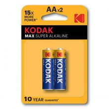 Батарейка AA KODAK MAX LR6-2BL, Alkaline, 2шт в блистере (KAA-2)