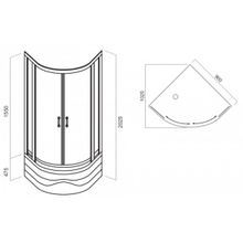 Душевой поддон Am.Pm Sense (W75T-222A090W65) (90х90)