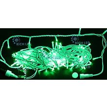 Rich LED RL-S10C-24V-W G Уличная светодиодная гирлянда Нить 10 м, зеленый, пост свечение, провод белый