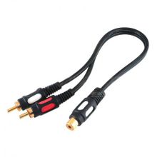 Кабель аудио 3.5 stereo jack -> 2 RCA plug, 0.3 м, Premier (5-135-1)