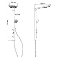 Душевая стойка Gllon GL-SL1301GW белый золото