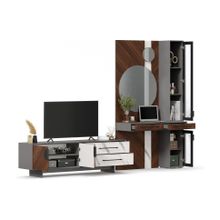 Алмаз. Любимый дом Вилена Набор мебели для гостиной №7 (Серый Орех Монте белый)