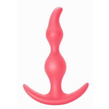 Lola toys Розовая анальная пробка Bent Anal Plug Black - 13 см.