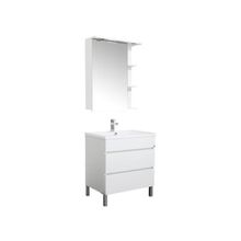 Aquanet Мебель для ванной Лаконика 85 (белый) - Раковина-столешница Корвет квадр. R-85 см белая