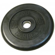 Диск обрезиненный черный MB Barbell d-26mm 20кг