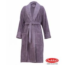 Махровый халат женский "ELIZA", размер L, темно фиолетовый, 40% Хлопок 60% Бамбук