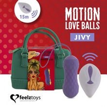 Фиолетовые вагинальные шарики Remote Controlled Motion Love Balls Jivy (247452)