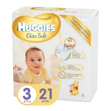 Huggies Elite Soft 3 (5-9 кг) 21 шт