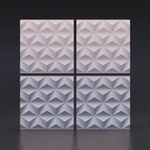 Стеновая гипсовая 3D панель – Гексакуб, 500х500mm