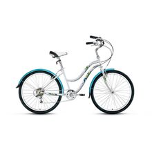 26" FORWARD Evia 1.0 2018 (7ск, сталь, жестк, Vbr, SHIMANO TY21)(рама 16", белый)