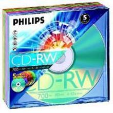 PHILIPS CD-RW 700 Мб диск 4x-12x Jewel Case 1шт, 4651