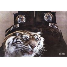 Постельное белье сатин евро Тигр с 4-мя наволочками Famille RS78-34