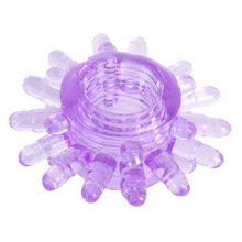 Фиолетовое гелевое эрекционное кольцо с шипиками Фиолетовый