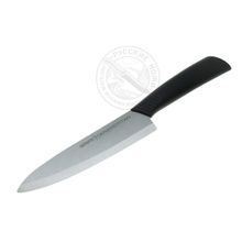 Нож кухонный SCT-0084M "CERAMOTITAN" Шеф 175 мм, черная рукоять, матовый