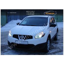 Накладки фар  Реснички на Ниссан Кашкай  Qashqai 2010+   арт.694