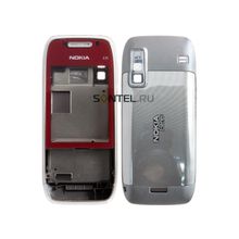 Корпус Class A-A-A Nokia E75 красный серебристый со средней частью