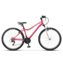 26" STELS Miss-5000V 2018 (21ск, сталь, аморт.вилка, Vbr, POWER POWER Tourney 7ск)(V040, рама 17", розовый)