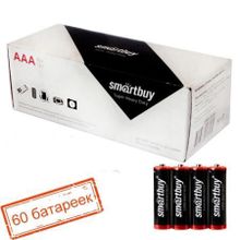 Батарейка AAA SmartBuy R03 4S, солевая, термопленка, упаковка 60 шт (SBBZ-3A04S)