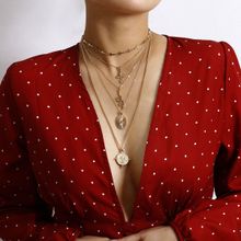 Многослойное колье "Змея" (арт. 81246-4)