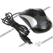 Оптическая мышь Delux "DLM-377", 2кн.+скр., черно-серебр. (USB) (ret) [116957]