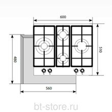 Варочная панель Lex GVG 6043 C IV Light белый антик