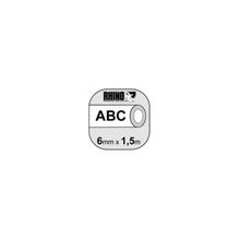S0718260 18051 DYMO Картридж с термоусадочной трубкой для DYMO RhinoPRO 5000, 6ммx1.5м, черный шрифт белая лента