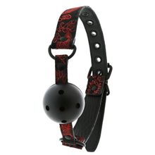 Dream Toys Кляп-шарик с отверстиями DELUXE BREATHABLE BALL GAG (черный с красным)