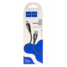 Data кабель USB HOCO X39 micro USB, 1 метр, черный