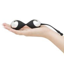 Черно-серебристые вагинальные шарики Inner Goddess Kegel Toner Balls (217966)