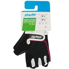 Перчатки для фитнеса STARFIT SU-111 черные белые розовые р.XS