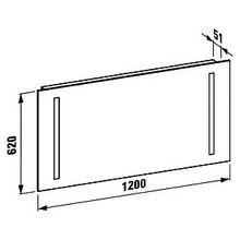 Зеркало Laufen Palace 4.4726.2.996.144.1 120x62 с вертикальной подсветкой