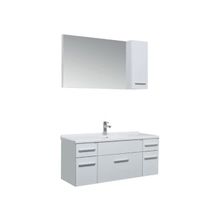 Aquanet Мебель для ванной Данте 110 зеркало, шкаф правый и светильник (белый) - HC-027 светильник Нота 40,50,58,75 (300 мм) хром