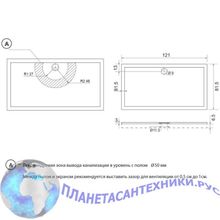 Душевой поддон Aquanet Alfa Delta 120х80