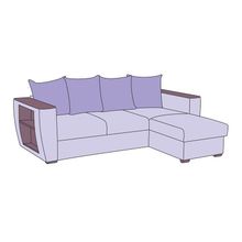 Мягкий угол Вега 21Д 4 подушки IV категория Венге