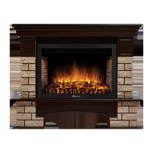 Портал Firelight Forte Wood 30U (угловой) камень коричневый, шпон темный дуб