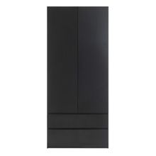 Шкаф 2х ств Бетти с 2-мя ящиками, 900х500х2100, Черный